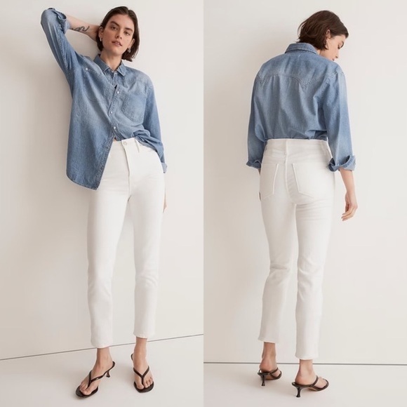 Madewell Stovepipe Jeans in Pure White NWOT